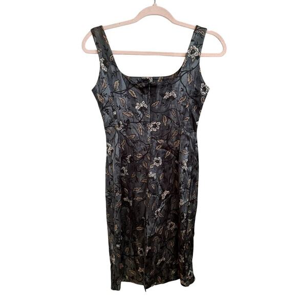 VTG Stefanel Teal Blue Silky Dress Women's Size Small - Picture 2 of 7